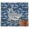 Sharks Picnic Blanket - Flat - With Basket