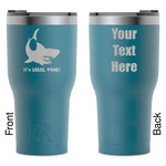 Sharks RTIC Tumbler - Dark Teal - Laser Engraved - Double-Sided (Personalized)