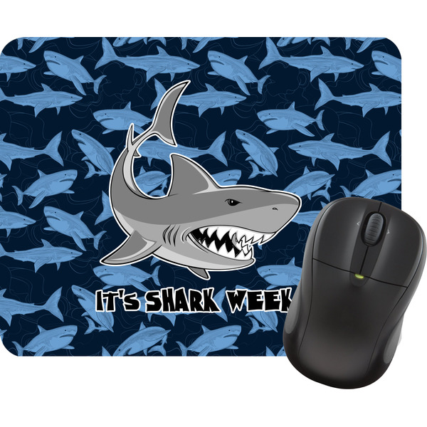 Custom Sharks Rectangular Mouse Pad w/ Name or Text