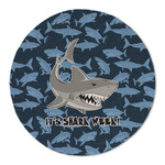 Sharks Round Linen Placemat - Single Sided (Personalized)