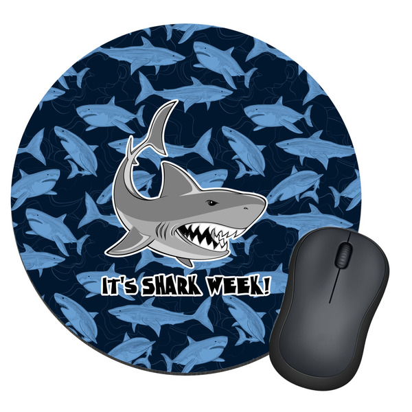 Custom Sharks Round Mouse Pad (Personalized)