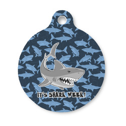 Sharks Round Pet ID Tag - Small (Personalized)
