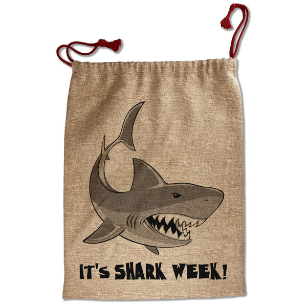 Custom Sharks Santa Sack - Front (Personalized)