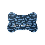 Sharks Bone Shaped Dog Food Mat (Small) (Personalized)