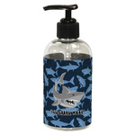 Sharks Plastic Soap / Lotion Dispenser (8 oz - Small - Black) (Personalized)