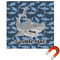 Sharks Square Car Magnet