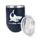 Sharks Stainless Wine Tumblers - Navy - Double Sided - Alt View