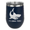 Sharks Stainless Wine Tumblers - Navy - Double Sided - Front