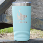 Sharks 20 oz Stainless Steel Tumbler - Teal - Double Sided (Personalized)