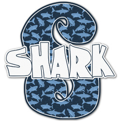 Sharks Name & Initial Decal - Up to 18"x18" (Personalized)