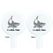 Sharks White Plastic 7" Stir Stick - Double Sided - Round - Front & Back