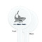 Sharks White Plastic 7" Stir Stick - Single Sided - Round - Front & Back