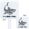 Sharks White Plastic Stir Stick - Double Sided - Approval