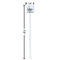 Sharks White Plastic Stir Stick - Square - Dimensions