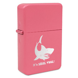Sharks Windproof Lighter - Pink - Double Sided & Lid Engraved (Personalized)