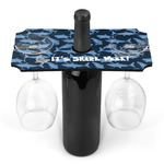 Sharks Wine Bottle & Glass Holder (Personalized)