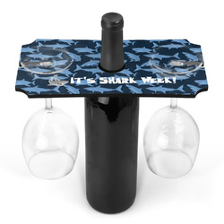 Sharks Wine Bottle & Glass Holder (Personalized)