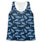 Sharks Womens Racerback Tank Tops - Medium - Front - Flat