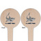 Sharks Wooden 4" Food Pick - Round - Double Sided - Front & Back