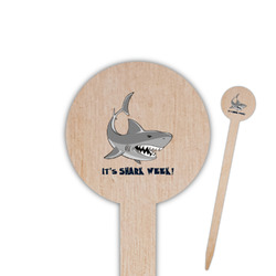 Sharks 6" Round Wooden Food Picks - Double Sided (Personalized)