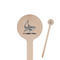 Sharks Wooden 7.5" Stir Stick - Round - Closeup