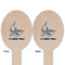 Sharks Wooden Food Pick - Oval - Double Sided - Front & Back