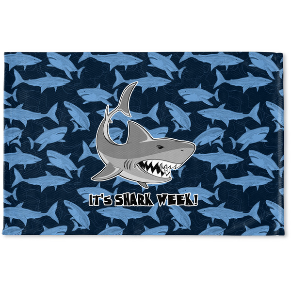 Custom Sharks Woven Mat w/ Name or Text