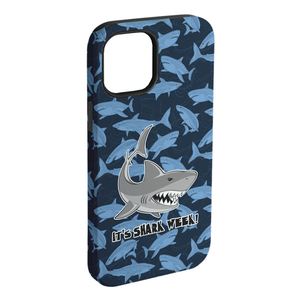 Custom Sharks iPhone Case - Rubber Lined - iPhone 15 Plus (Personalized)