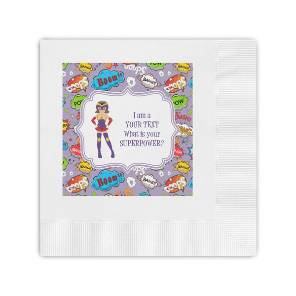 Custom What is your Superpower Coined Cocktail Napkins (Personalized)