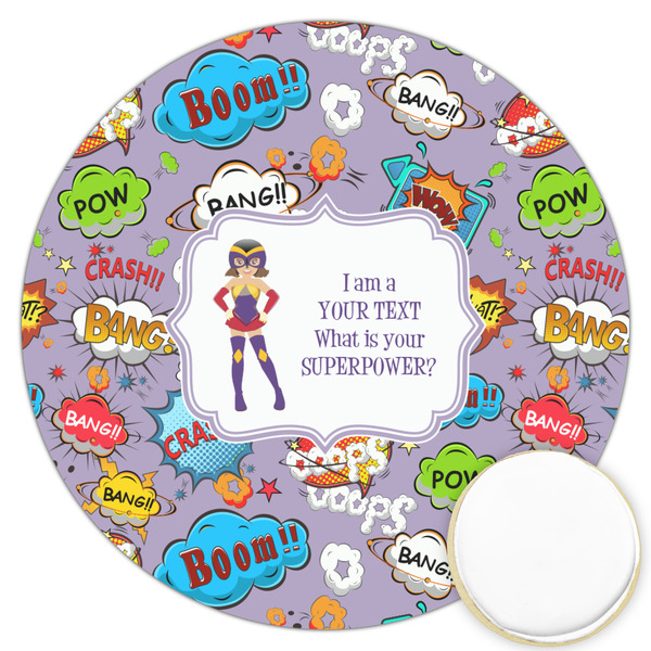 Custom What is your Superpower Printed Cookie Topper - 3.25" (Personalized)