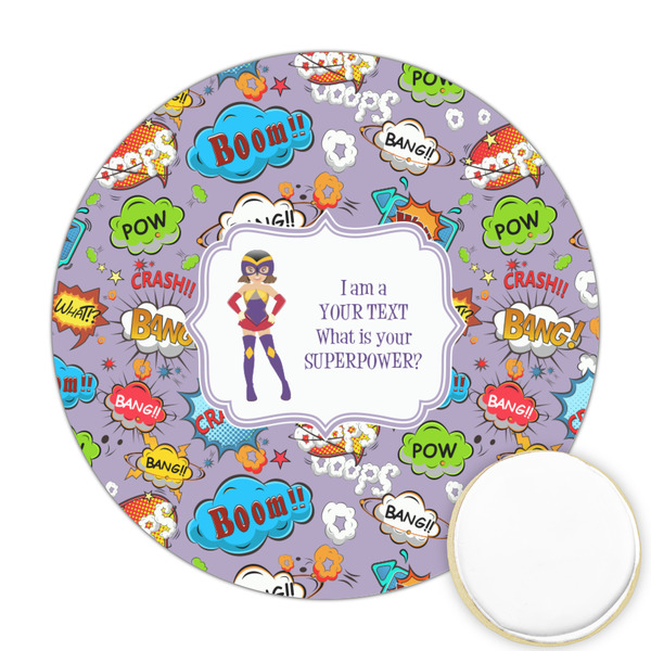 Custom What is your Superpower Printed Cookie Topper - 2.5" (Personalized)