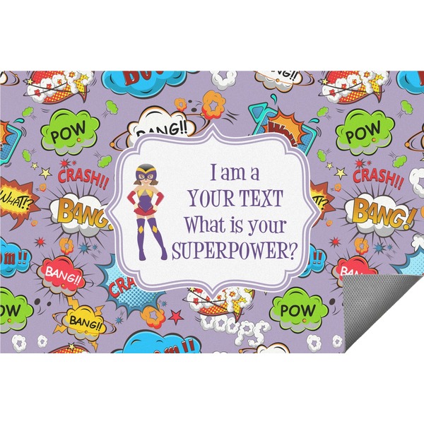 Custom What is your Superpower Indoor / Outdoor Rug - 3'x5' (Personalized)