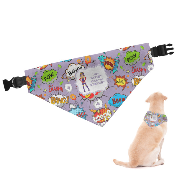 Custom What is your Superpower Dog Bandana - Large (Personalized)