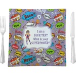 What is your Superpower 9.5" Glass Square Lunch / Dinner Plate- Single or Set of 4 (Personalized)