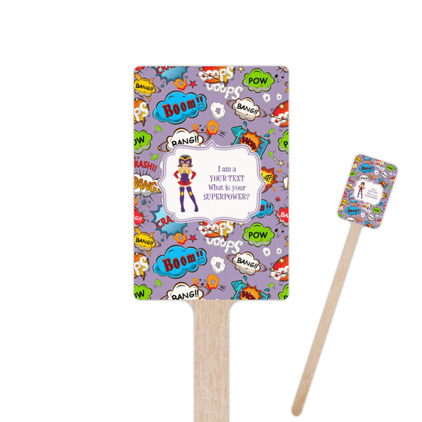 Custom What is your Superpower 6.25" Rectangle Wooden Stir Sticks - Double Sided (Personalized)