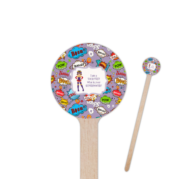Custom What is your Superpower 7.5" Round Wooden Stir Sticks - Double Sided (Personalized)