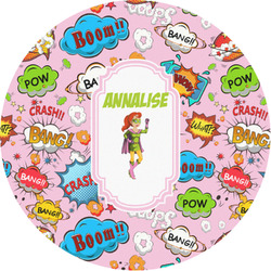 Woman Superhero Multipurpose Round Labels - 1" (Personalized)