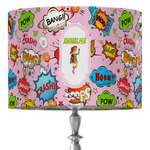 Woman Superhero 16" Drum Lamp Shade - Fabric (Personalized)