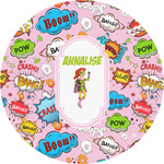 Woman Superhero Multipurpose Round Labels - 2" (Personalized)