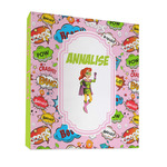 Woman Superhero 3 Ring Binder - Full Wrap - 1" (Personalized)