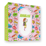 Woman Superhero 3 Ring Binder - Full Wrap - 3" (Personalized)