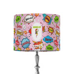 Woman Superhero 8" Drum Lamp Shade - Fabric (Personalized)