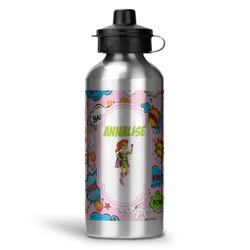 Woman Superhero Water Bottles - 20 oz - Aluminum (Personalized)