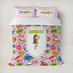 Woman Superhero Duvet Cover (Personalized)