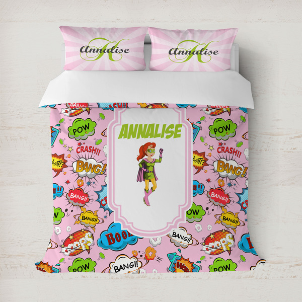 Custom Woman Superhero Duvet Cover (Personalized)