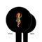 Woman Superhero Black Plastic 6" Food Pick - Round - Single Sided - Front & Back