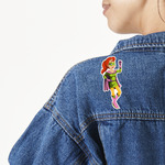 Woman Superhero Twill Iron On Patch - Custom Shape - Large