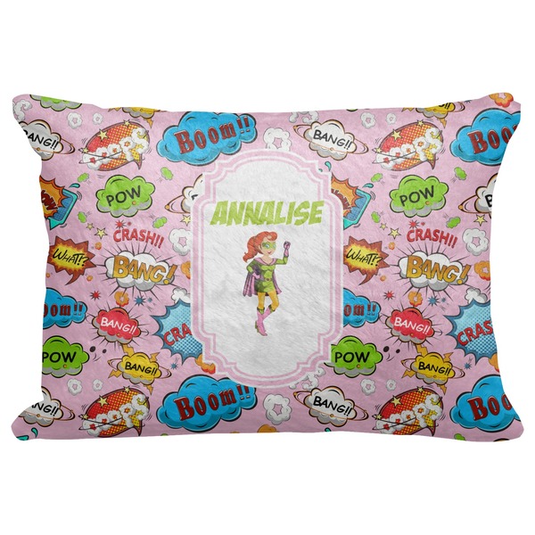 Custom Woman Superhero Decorative Baby Pillowcase - 16"x12" (Personalized)