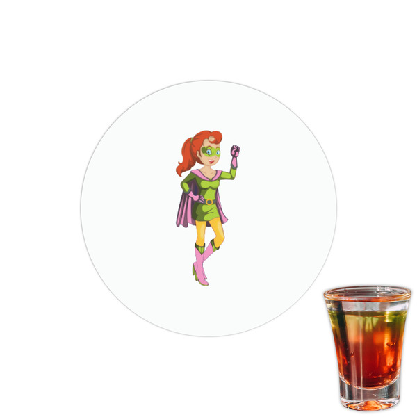 Custom Woman Superhero Printed Drink Topper - 1.5"