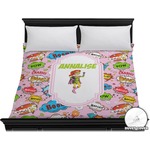 Woman Superhero Duvet Cover - King (Personalized)